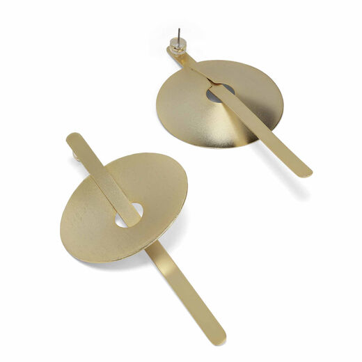 Bar disc earrings by Fo.Be